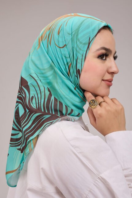 Peacock Glow Square Scarf