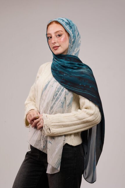 Midnight Static Comfort Scarf