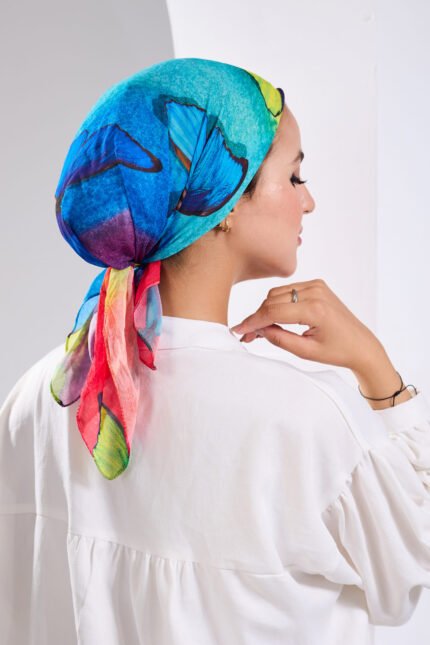 Rainbow Flutter Square Scarf