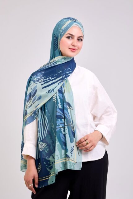 Verdant Geometry Scarf