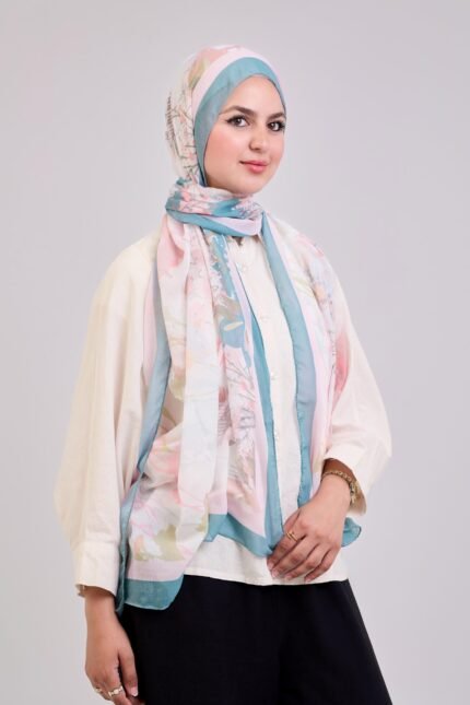 Pastel Garden Cotton Scarf