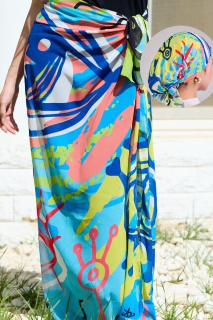 Eyes on You Coverup + Square Scarf Bundle